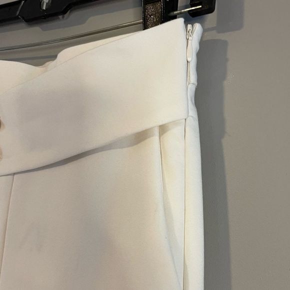 ZARA White High Waisted Gold Button Pant || SZ XS - Picture 12 of 17